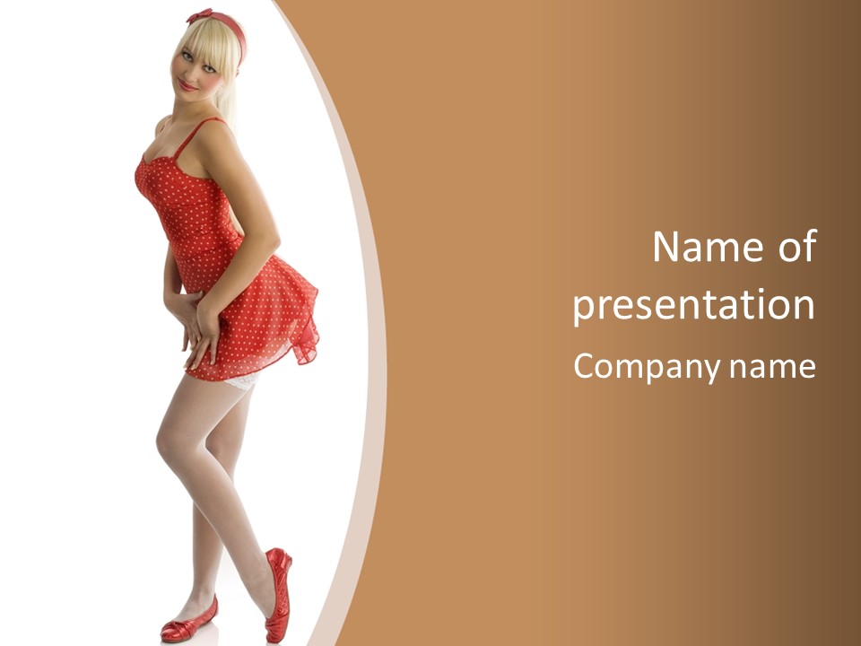 Beauty Cheerful Nylons PowerPoint Template