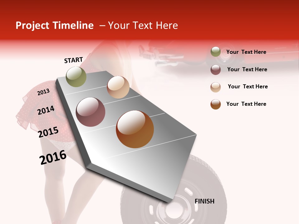 Posing Long Slim PowerPoint Template