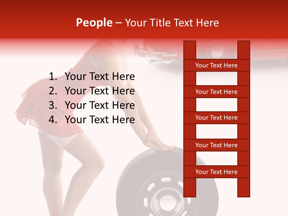 Posing Long Slim PowerPoint Template