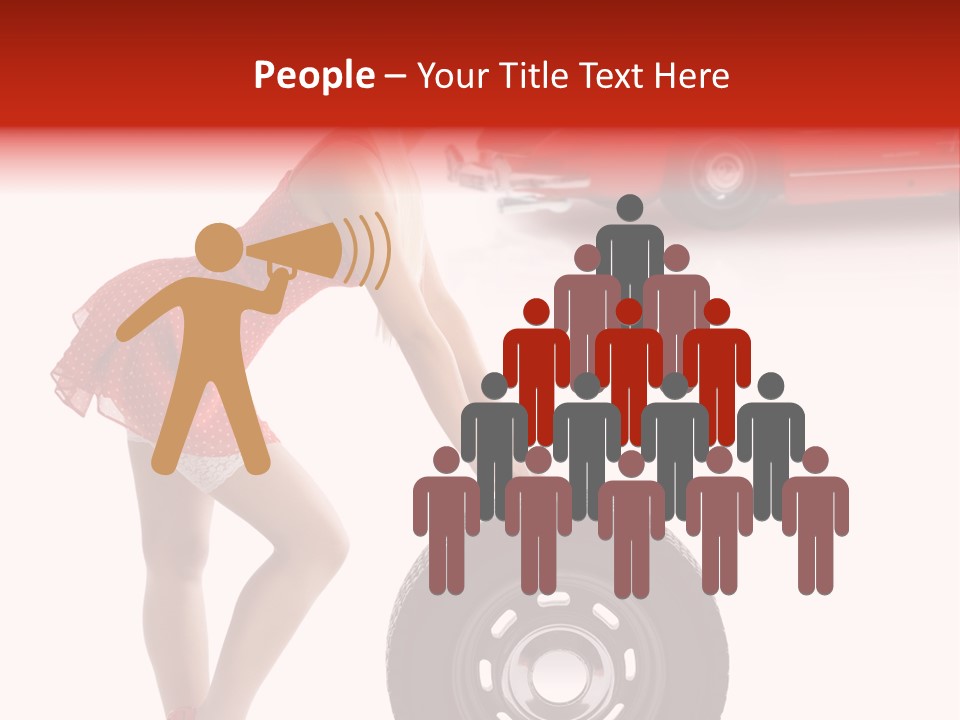 Posing Long Slim PowerPoint Template