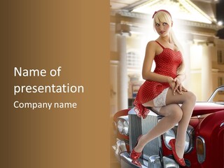 Color Underwear Pinup PowerPoint Template