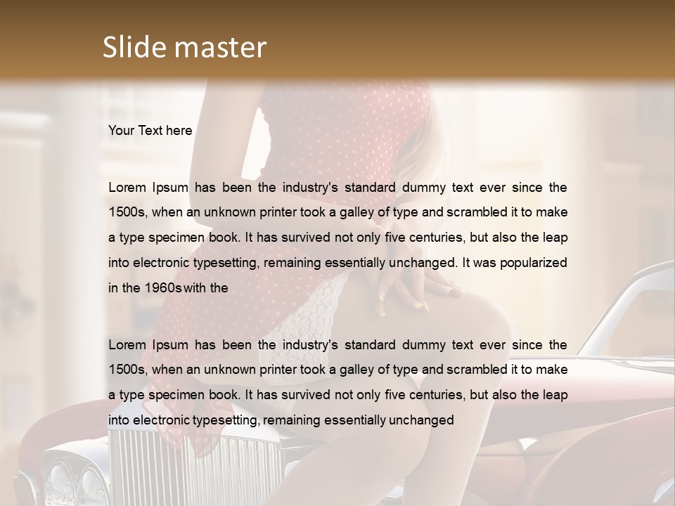 Color Underwear Pinup PowerPoint Template