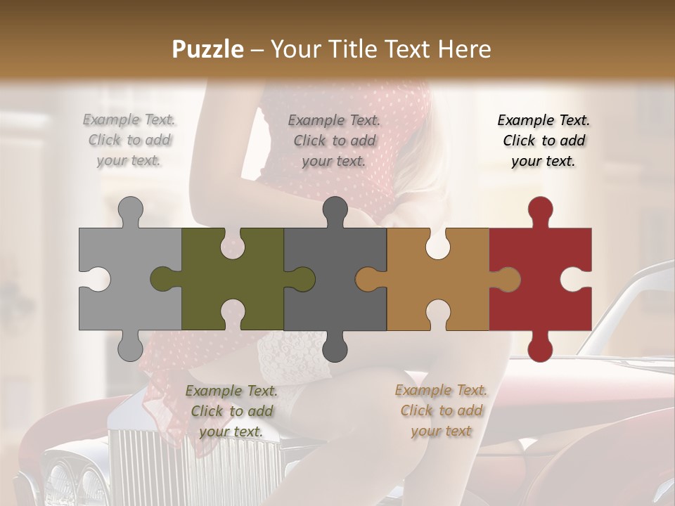 Color Underwear Pinup PowerPoint Template