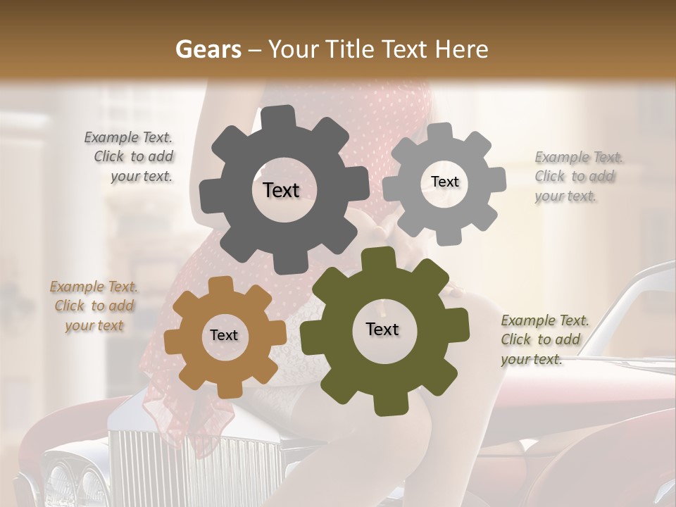 Color Underwear Pinup PowerPoint Template