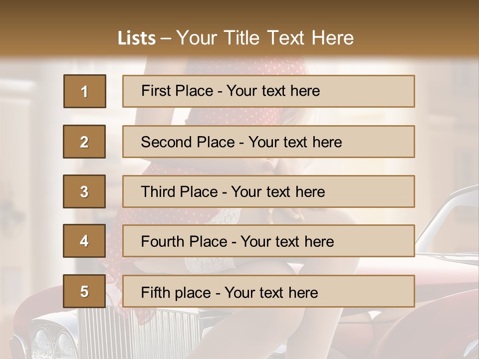 Color Underwear Pinup PowerPoint Template