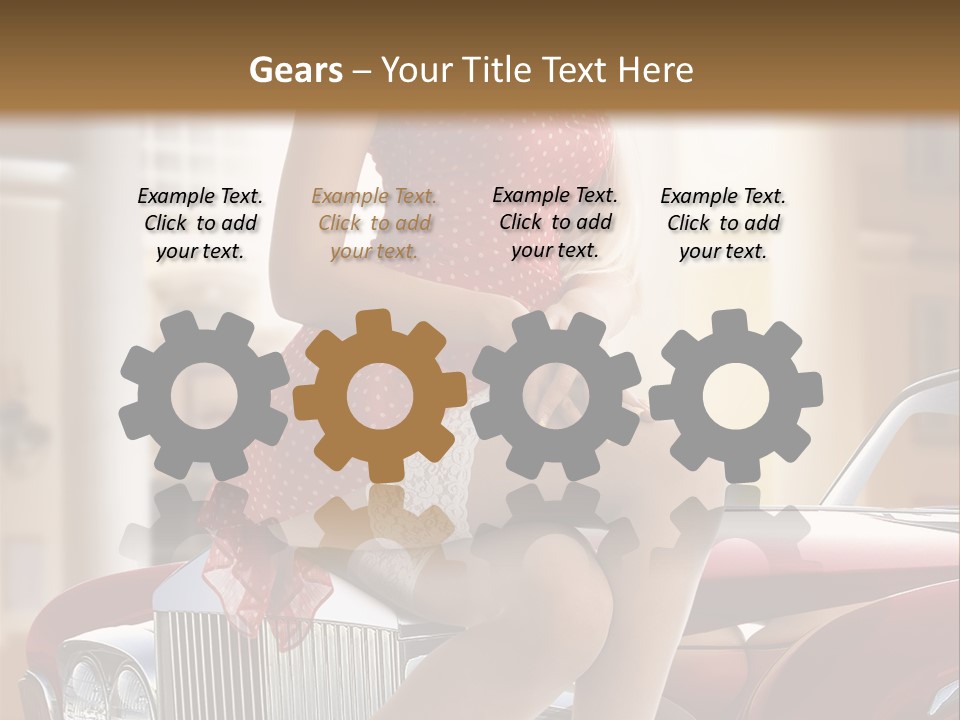 Color Underwear Pinup PowerPoint Template