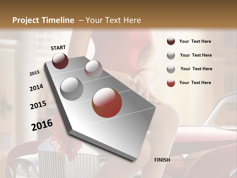 Color Underwear Pinup PowerPoint Template