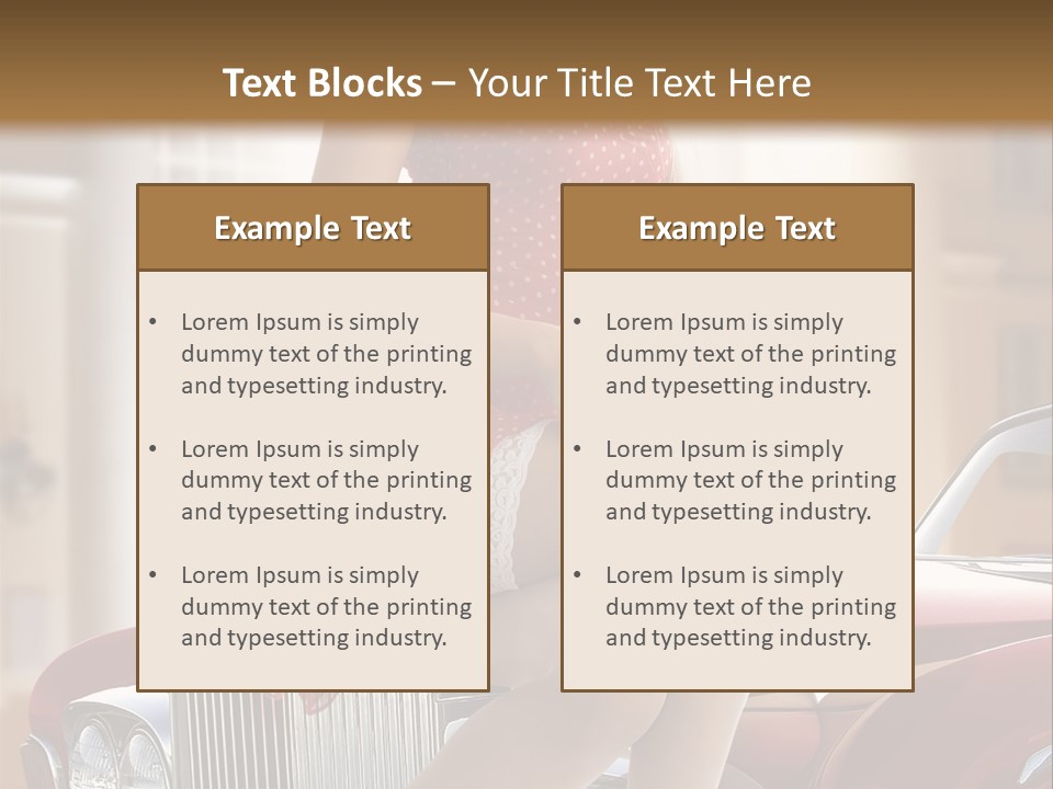 Color Underwear Pinup PowerPoint Template