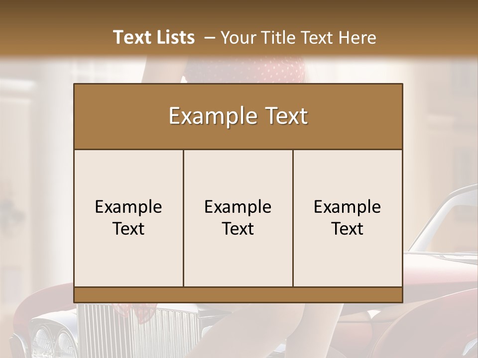 Color Underwear Pinup PowerPoint Template