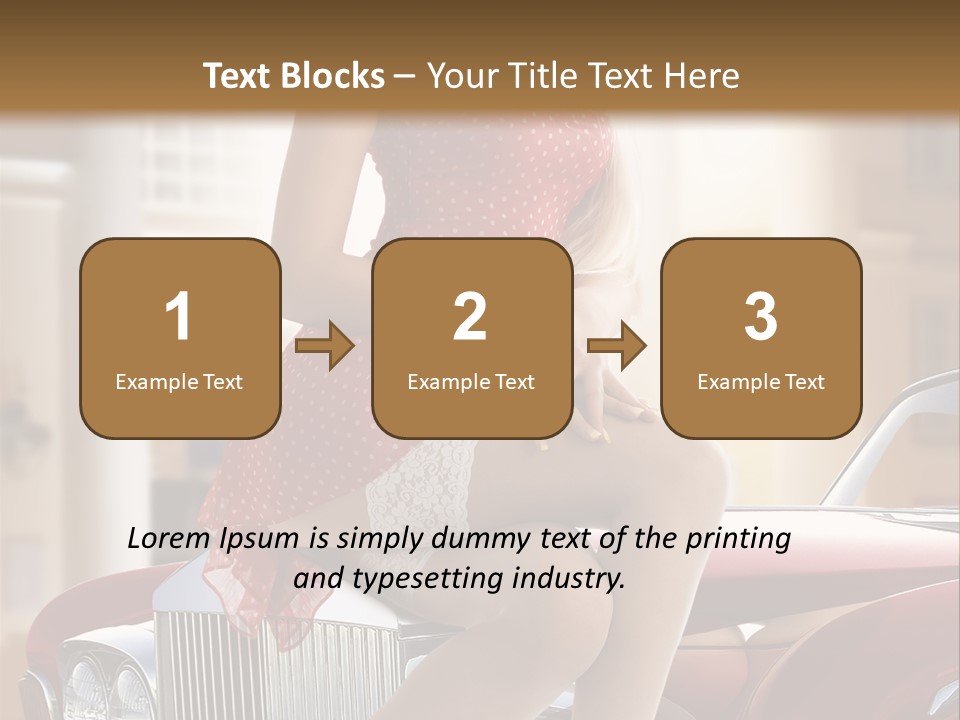 Color Underwear Pinup PowerPoint Template