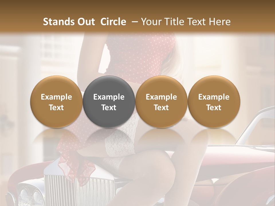 Color Underwear Pinup PowerPoint Template