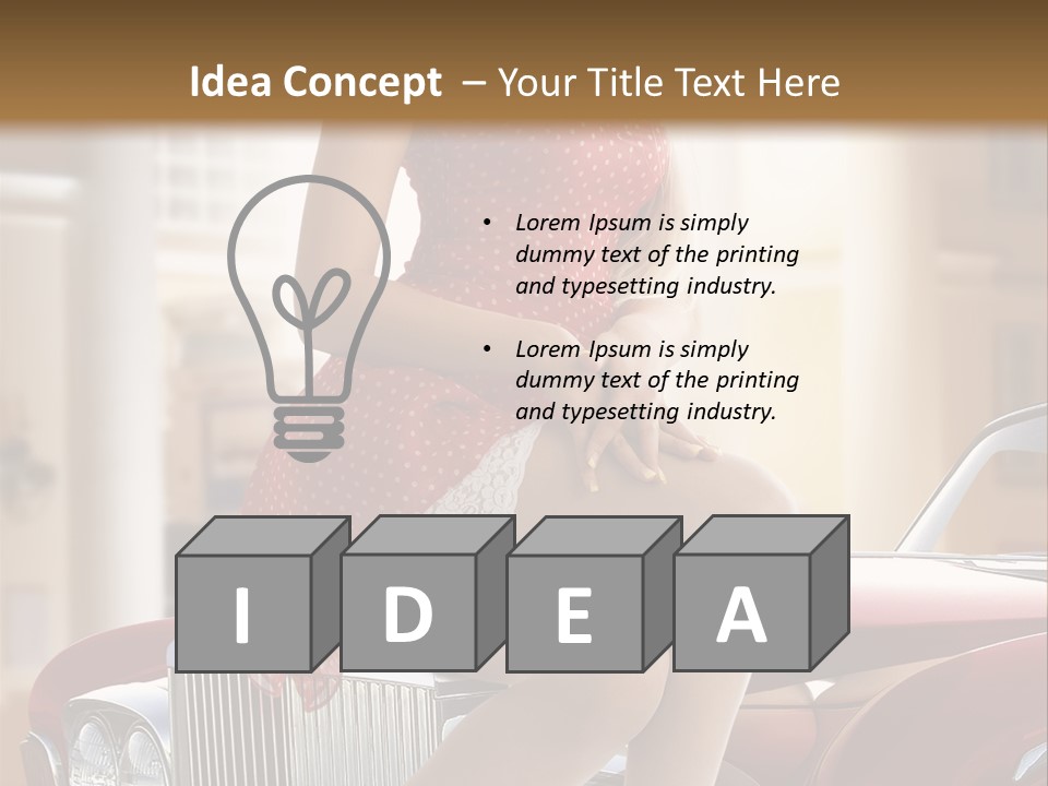 Color Underwear Pinup PowerPoint Template