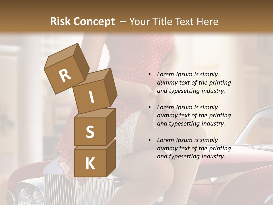 Color Underwear Pinup PowerPoint Template