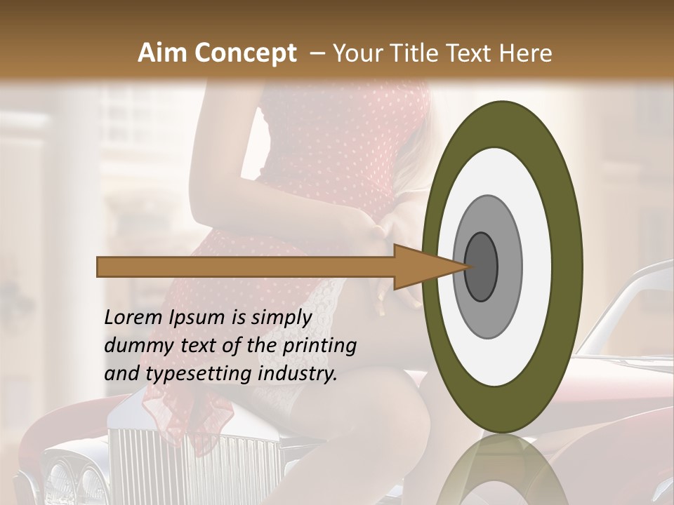 Color Underwear Pinup PowerPoint Template