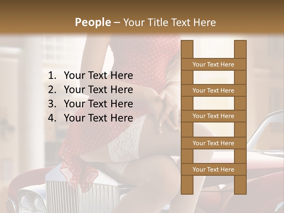 Color Underwear Pinup PowerPoint Template