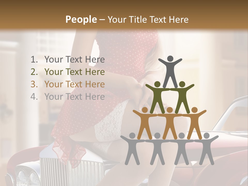 Color Underwear Pinup PowerPoint Template