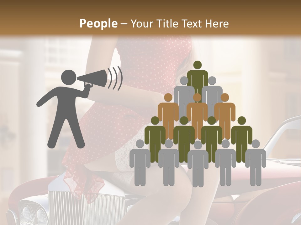 Color Underwear Pinup PowerPoint Template