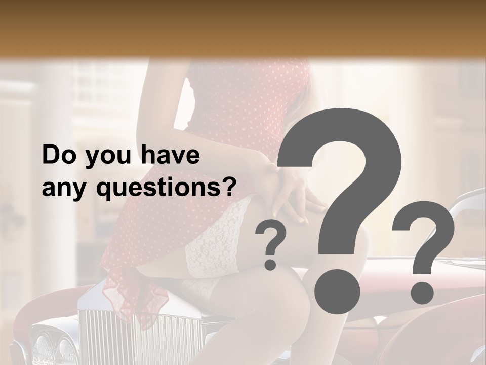 Color Underwear Pinup PowerPoint Template