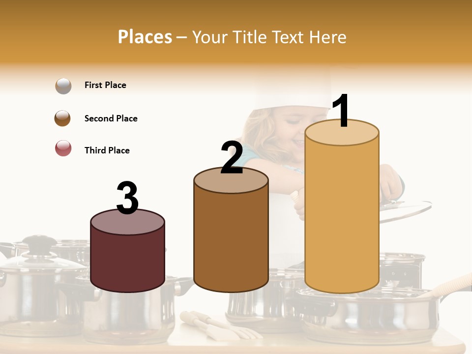 Wooden Girl Apron PowerPoint Template