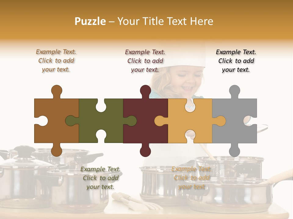 Wooden Girl Apron PowerPoint Template