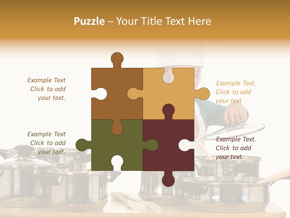 Wooden Girl Apron PowerPoint Template