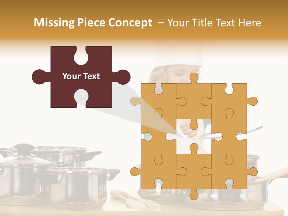 Wooden Girl Apron PowerPoint Template