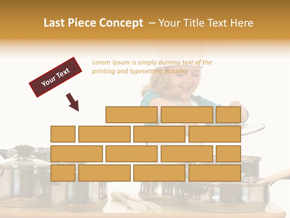 Wooden Girl Apron PowerPoint Template