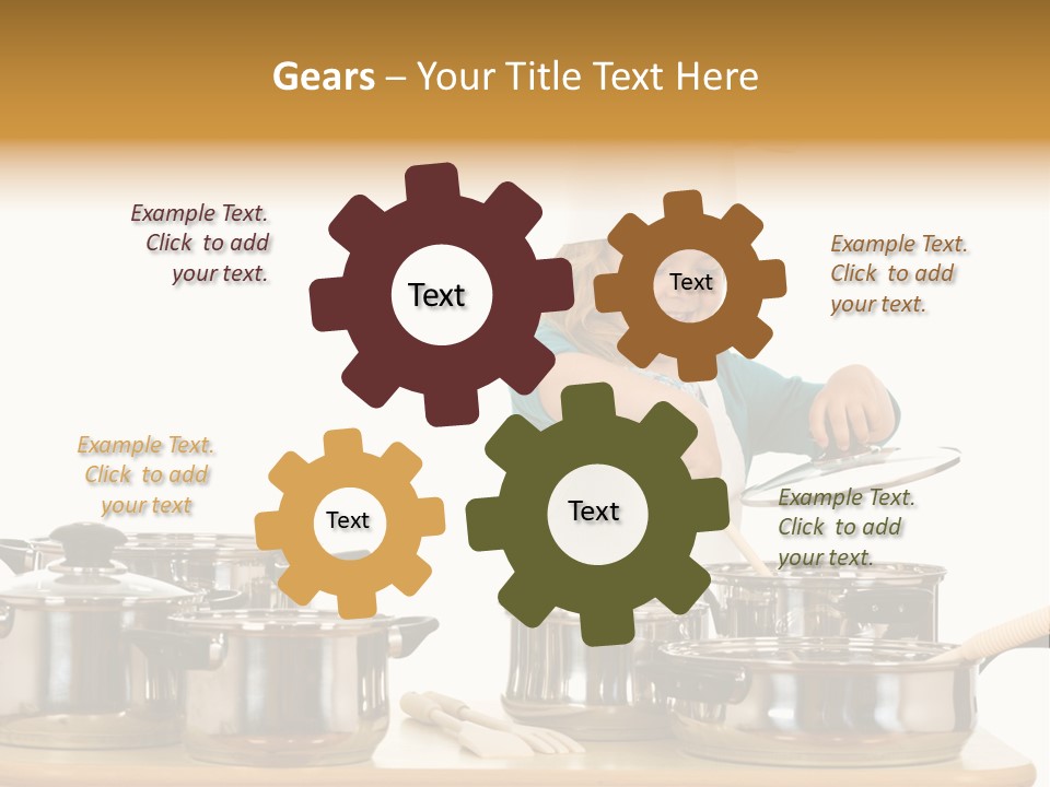 Wooden Girl Apron PowerPoint Template