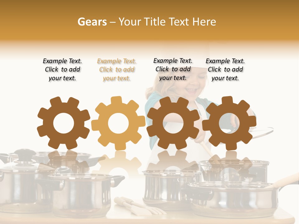 Wooden Girl Apron PowerPoint Template