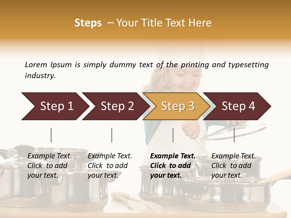 Wooden Girl Apron PowerPoint Template