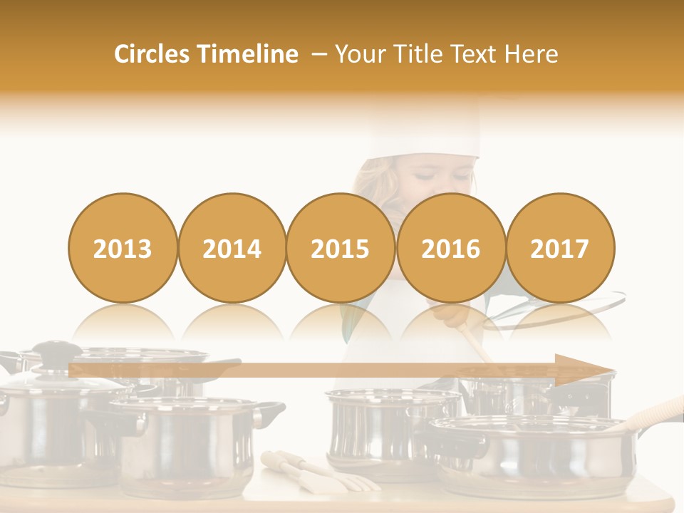 Wooden Girl Apron PowerPoint Template