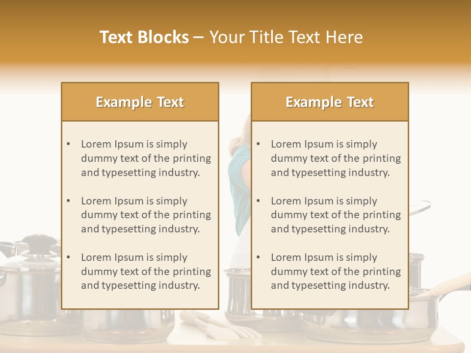 Wooden Girl Apron PowerPoint Template