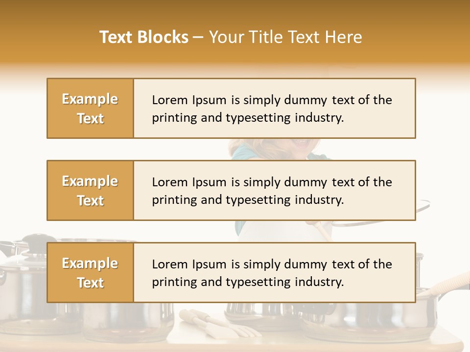 Wooden Girl Apron PowerPoint Template