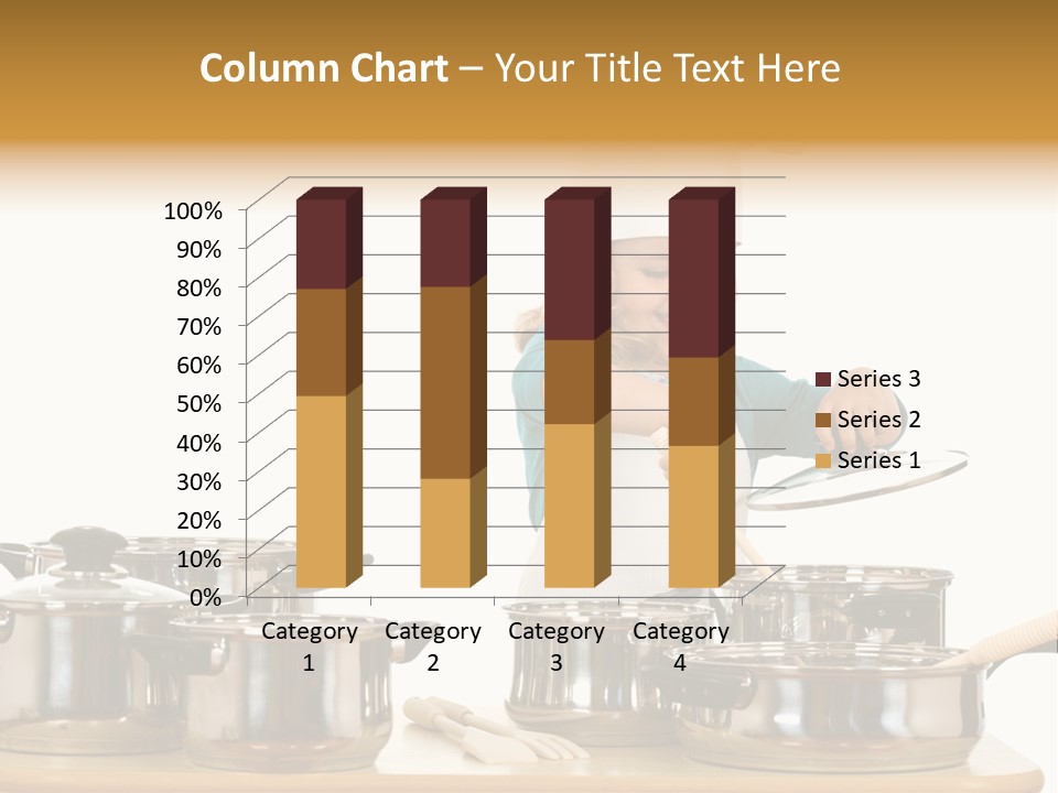 Wooden Girl Apron PowerPoint Template