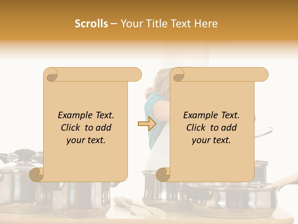 Wooden Girl Apron PowerPoint Template