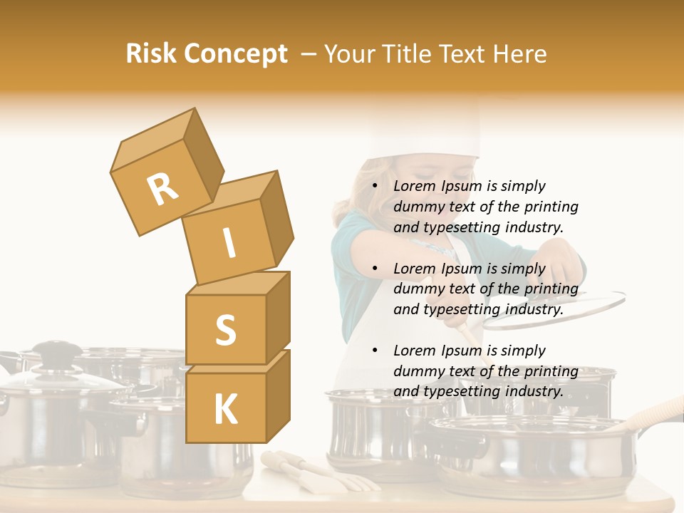 Wooden Girl Apron PowerPoint Template