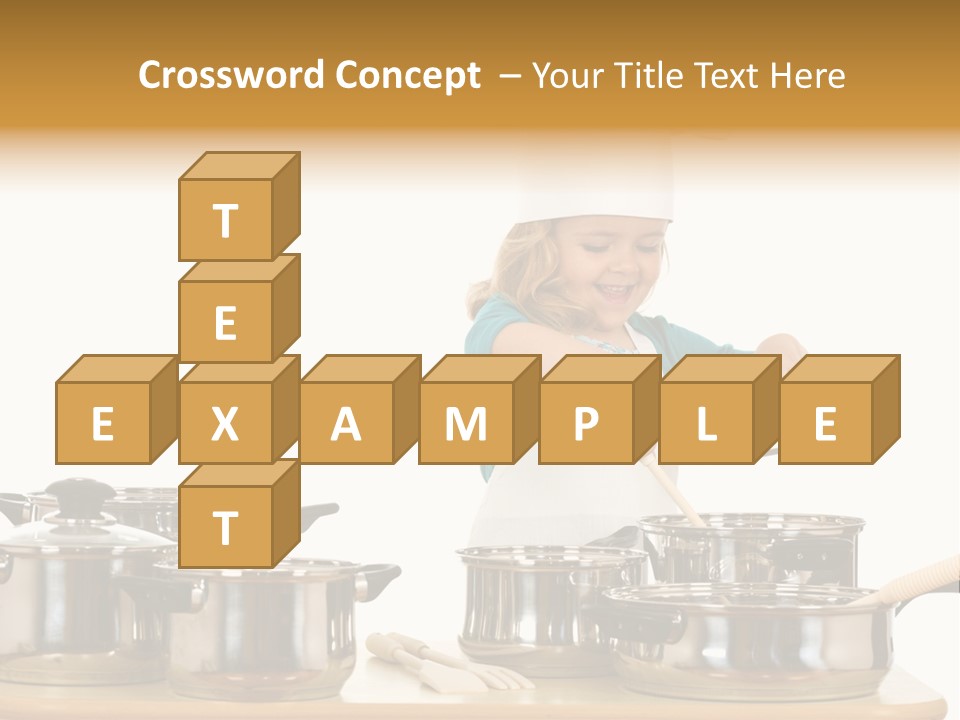 Wooden Girl Apron PowerPoint Template