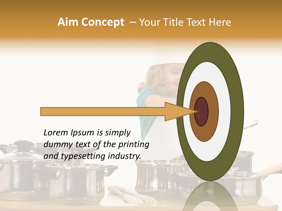 Wooden Girl Apron PowerPoint Template