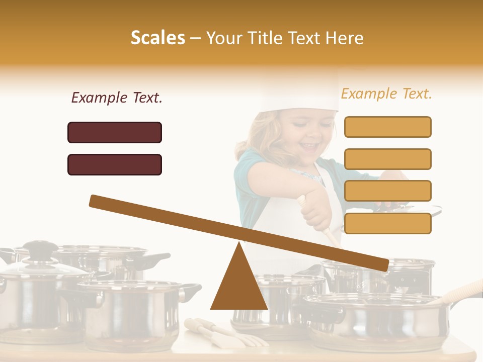 Wooden Girl Apron PowerPoint Template