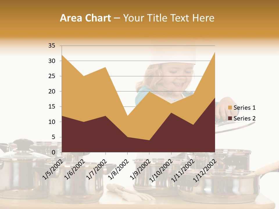 Wooden Girl Apron PowerPoint Template