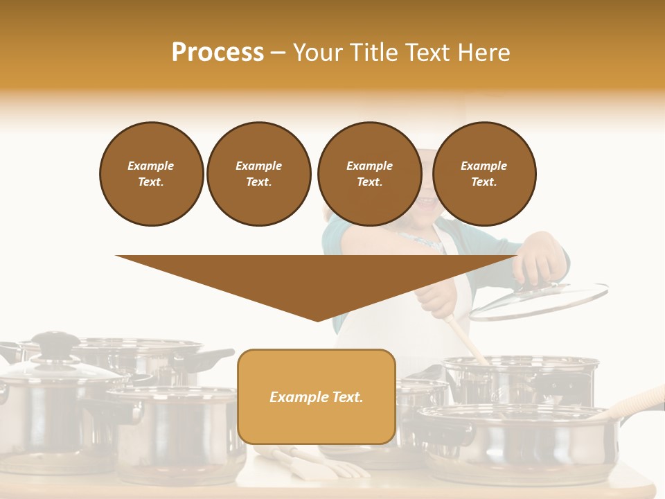 Wooden Girl Apron PowerPoint Template