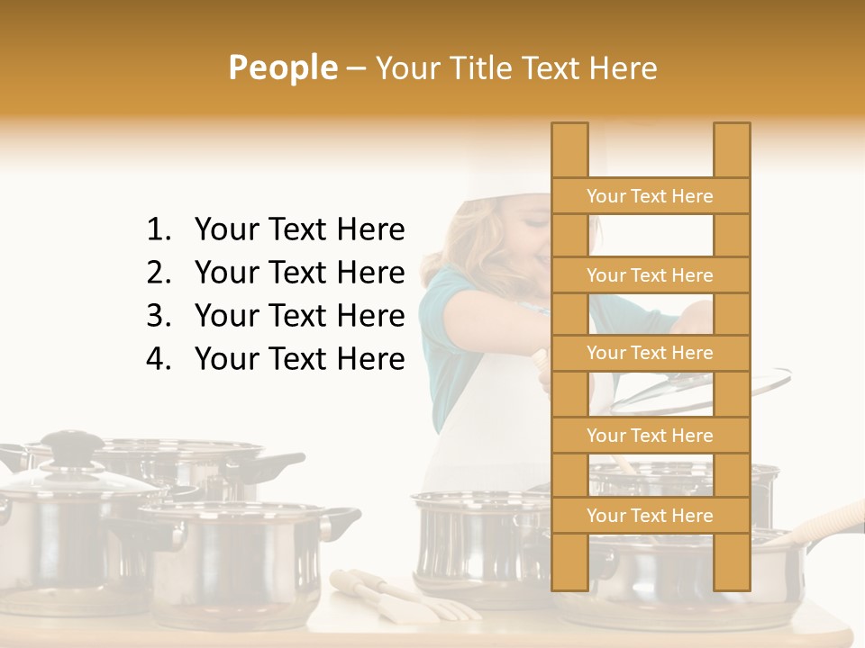 Wooden Girl Apron PowerPoint Template