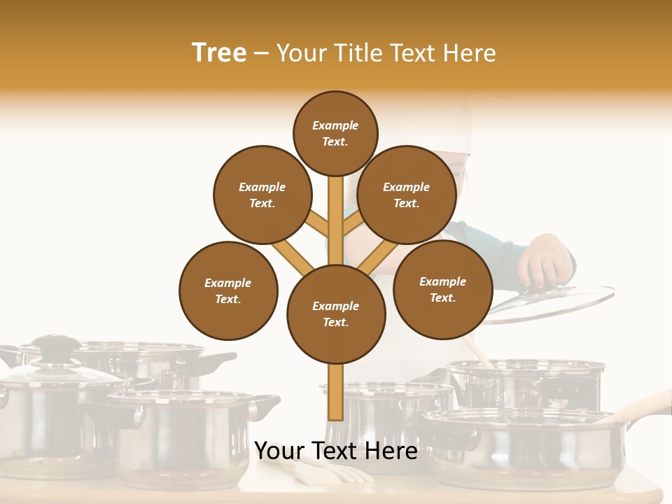 Wooden Girl Apron PowerPoint Template