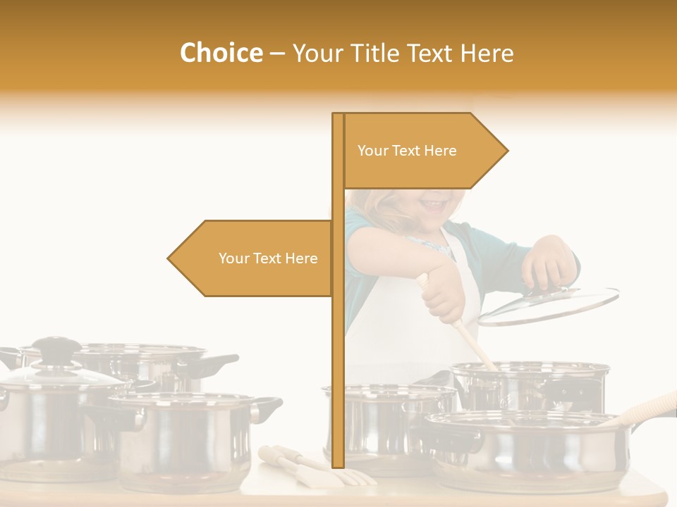 Wooden Girl Apron PowerPoint Template