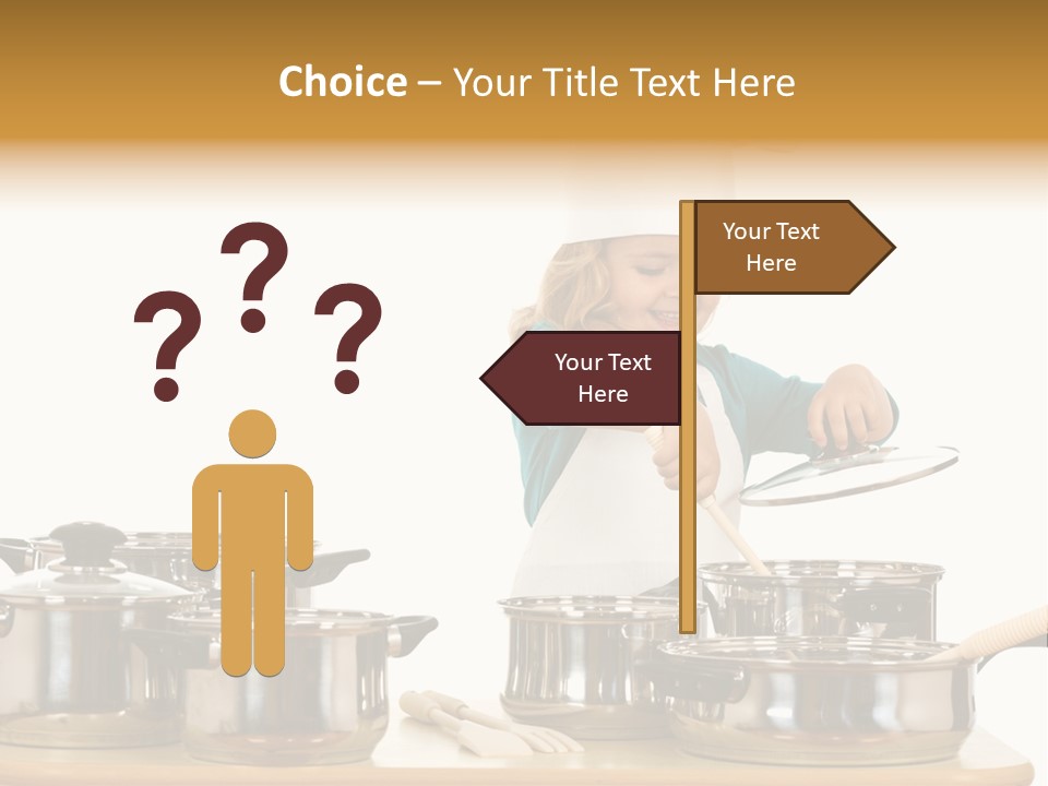 Wooden Girl Apron PowerPoint Template