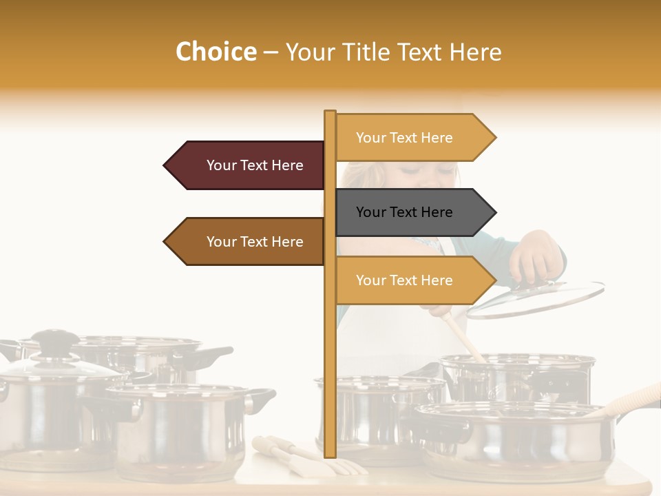 Wooden Girl Apron PowerPoint Template