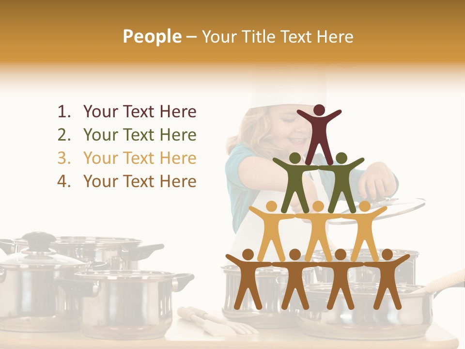 Wooden Girl Apron PowerPoint Template