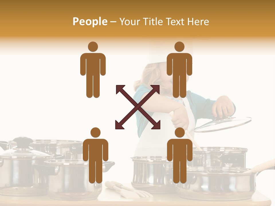 Wooden Girl Apron PowerPoint Template