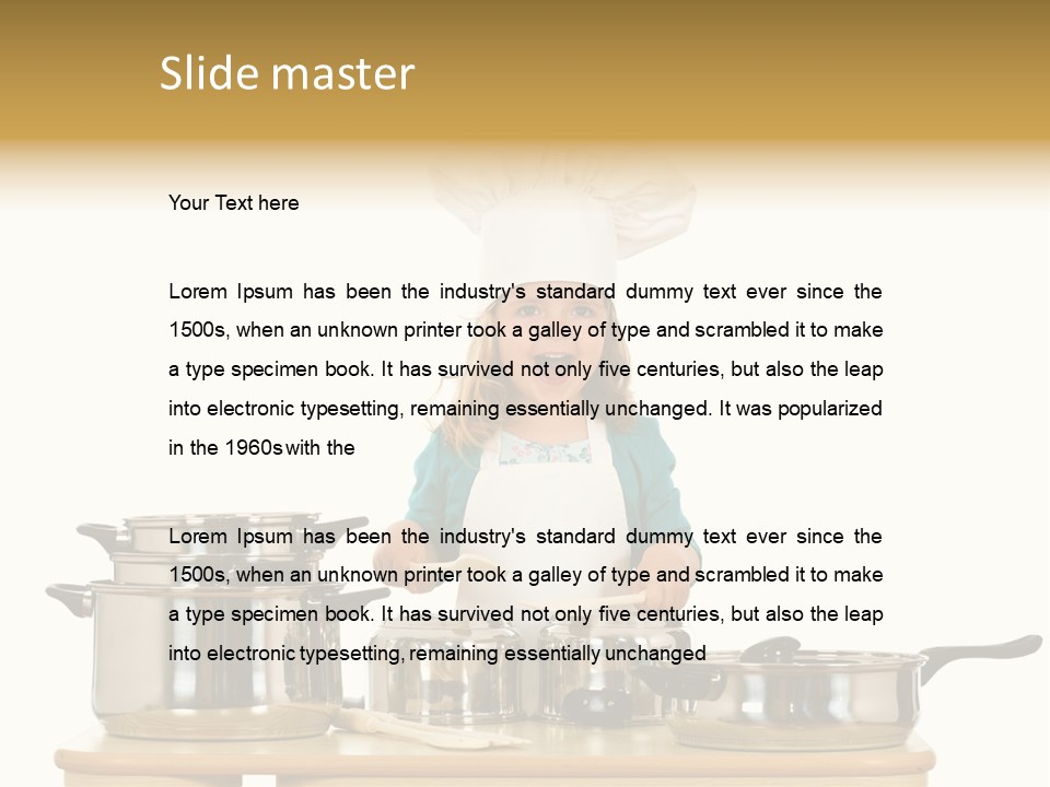 Wooden Girl Food PowerPoint Template