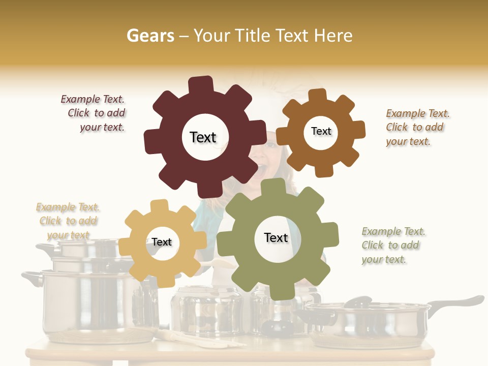 Wooden Girl Food PowerPoint Template